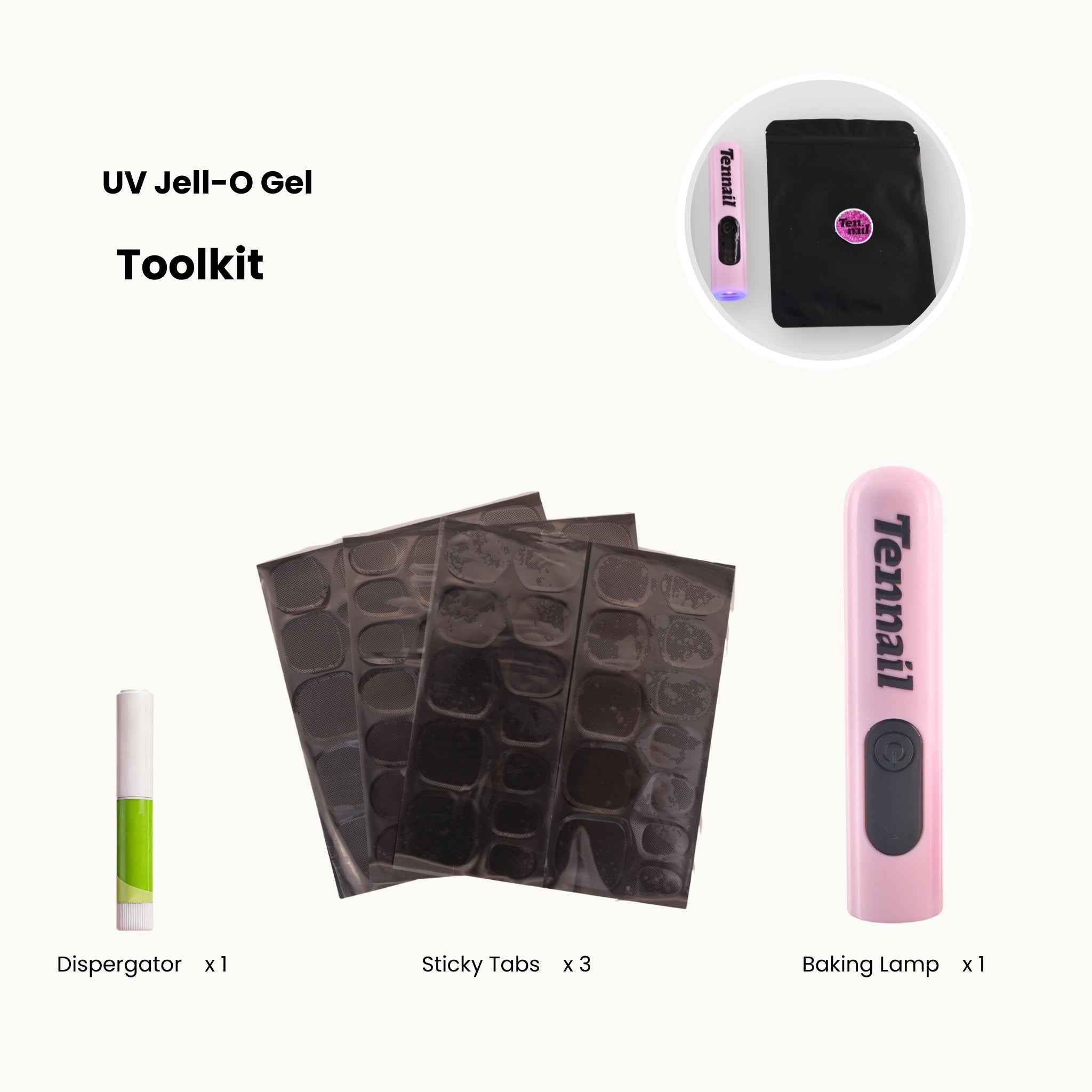Nail Toolkit with UV Jell-O Gel